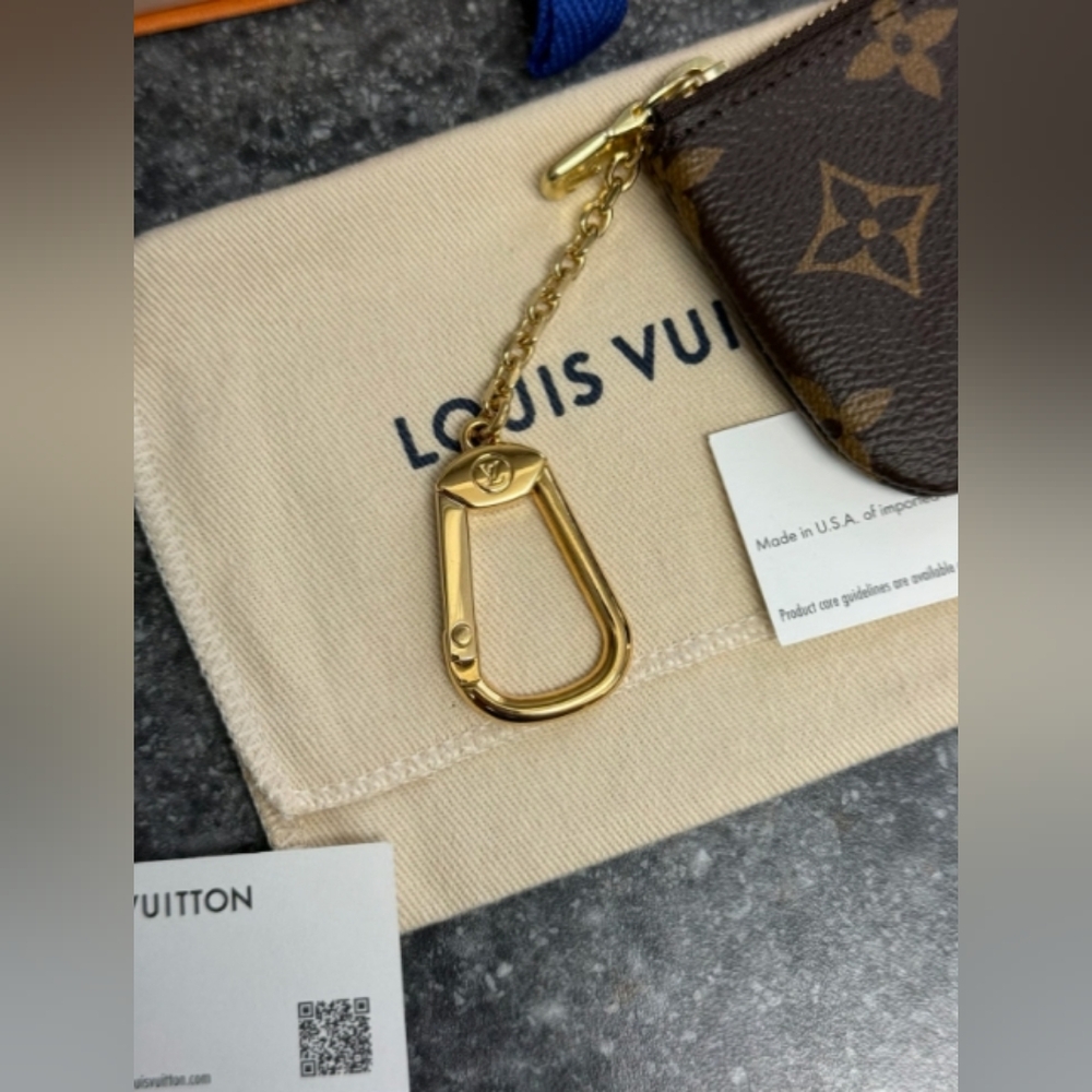 Louis Vuitton Monogram Zip Coin Pouch - Brown with Gold Hardware - Picture 9 of 9
